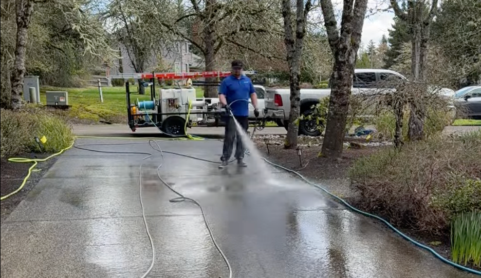 pressure washing a driveway in beaverton oregon